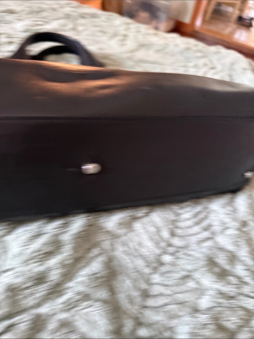 Cartier Dark Black Leather Shoulder Bag - Picture 4 of 14